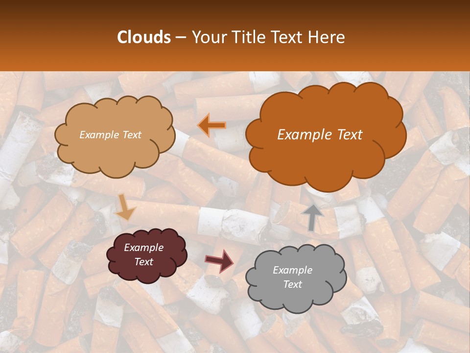 Lots Of Cigarette Butts PowerPoint Template