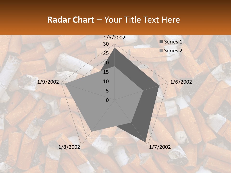Lots Of Cigarette Butts PowerPoint Template