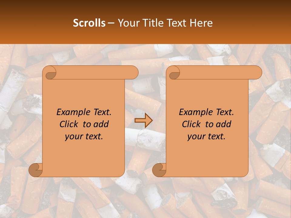 Lots Of Cigarette Butts PowerPoint Template