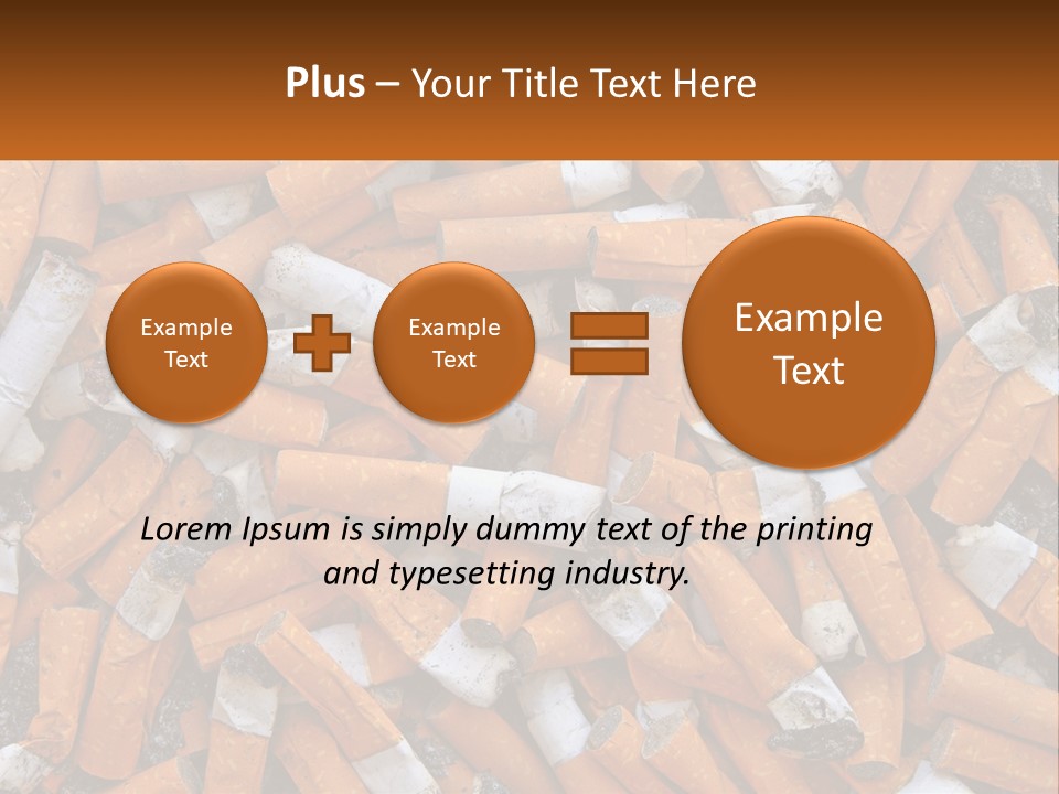 Lots Of Cigarette Butts PowerPoint Template