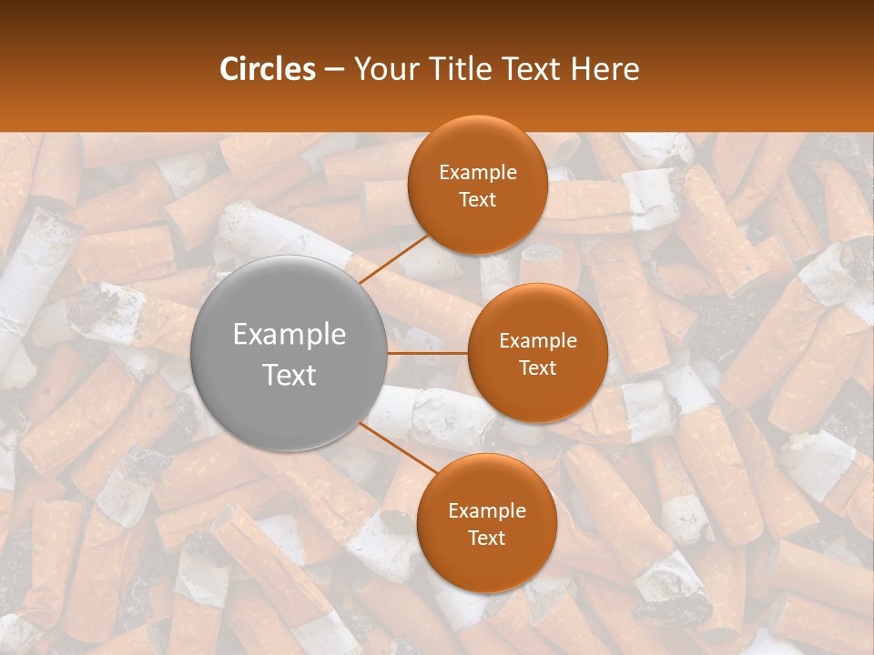 Lots Of Cigarette Butts PowerPoint Template