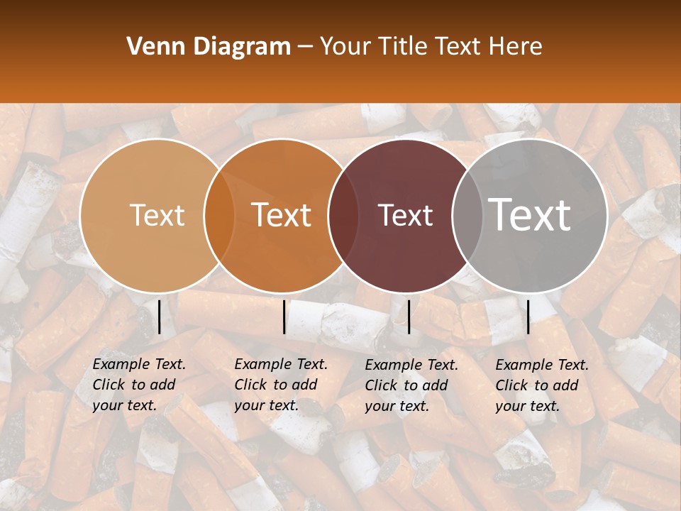 Lots Of Cigarette Butts PowerPoint Template