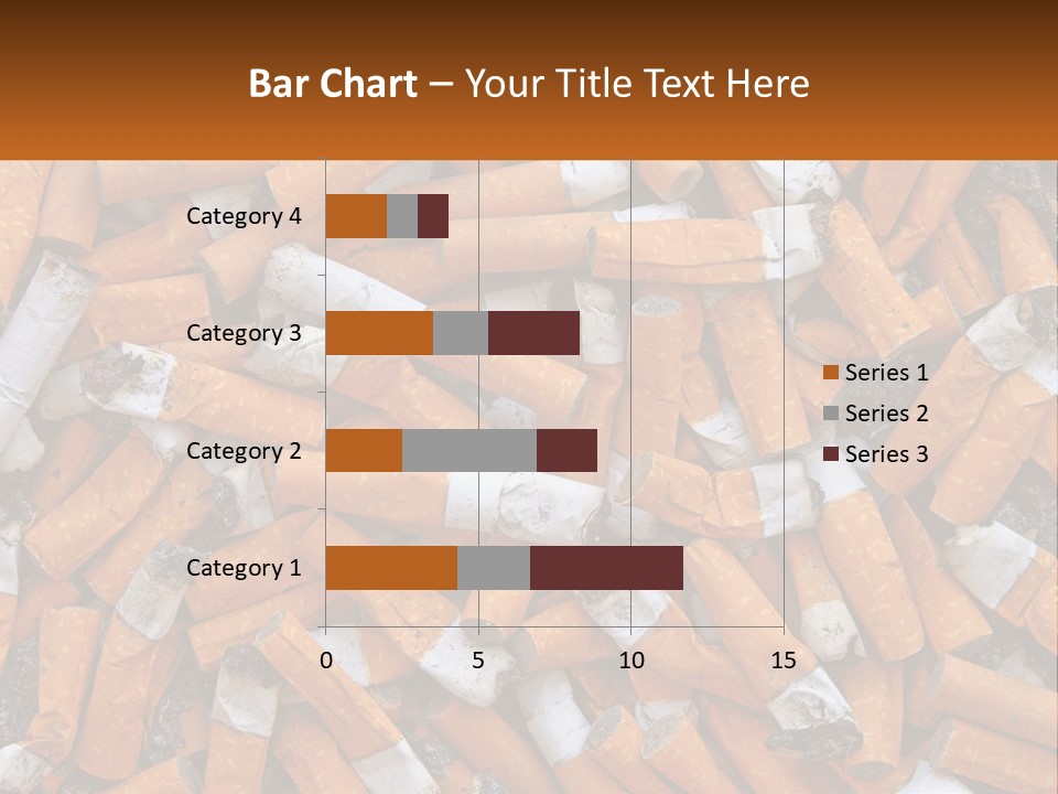 Lots Of Cigarette Butts PowerPoint Template