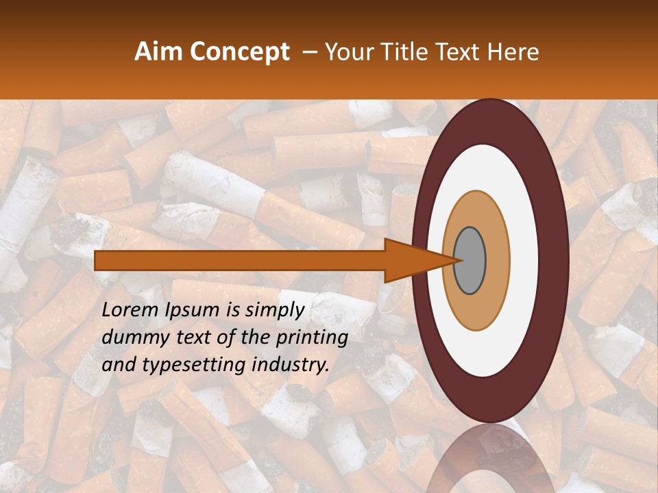 Lots Of Cigarette Butts PowerPoint Template
