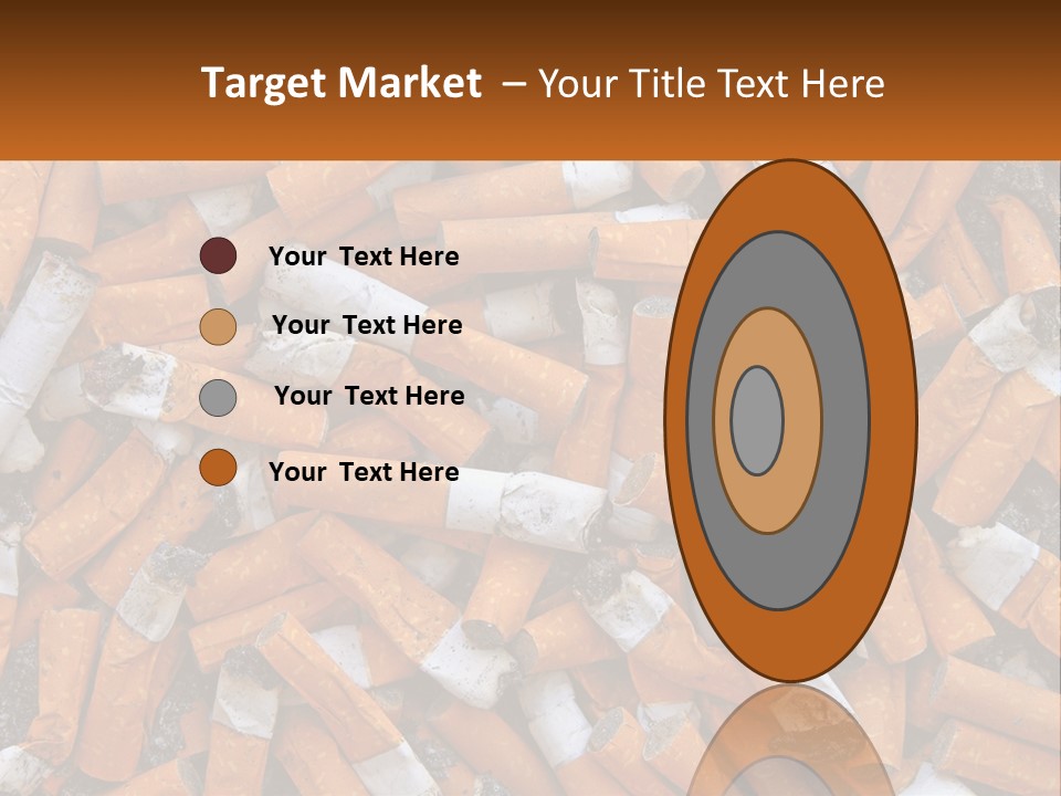 Lots Of Cigarette Butts PowerPoint Template