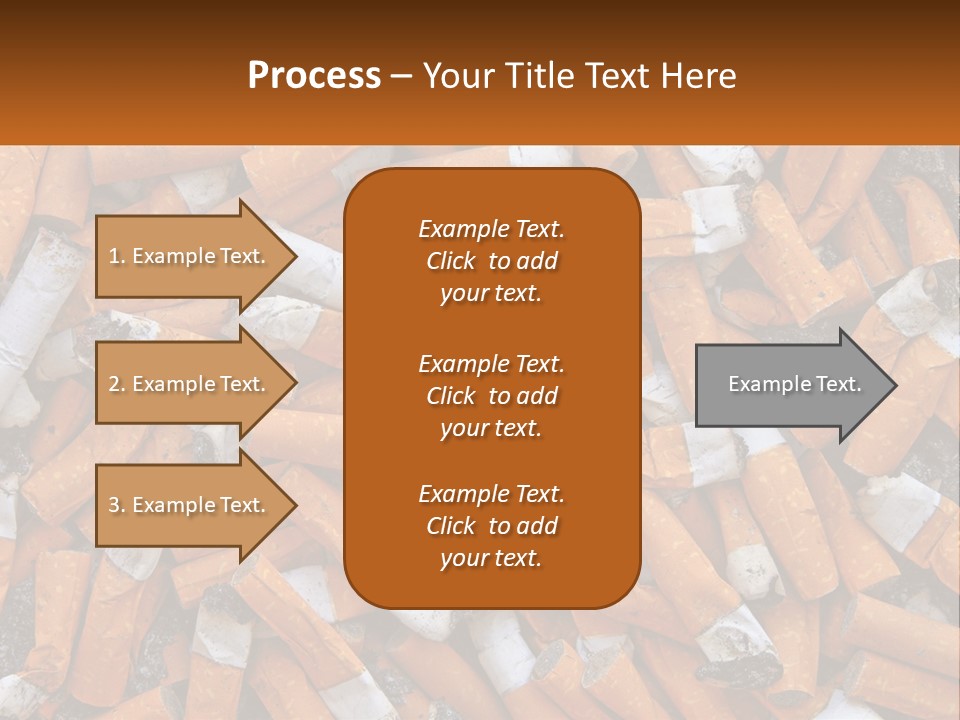 Lots Of Cigarette Butts PowerPoint Template