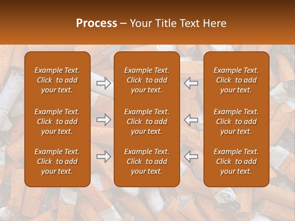 Lots Of Cigarette Butts PowerPoint Template