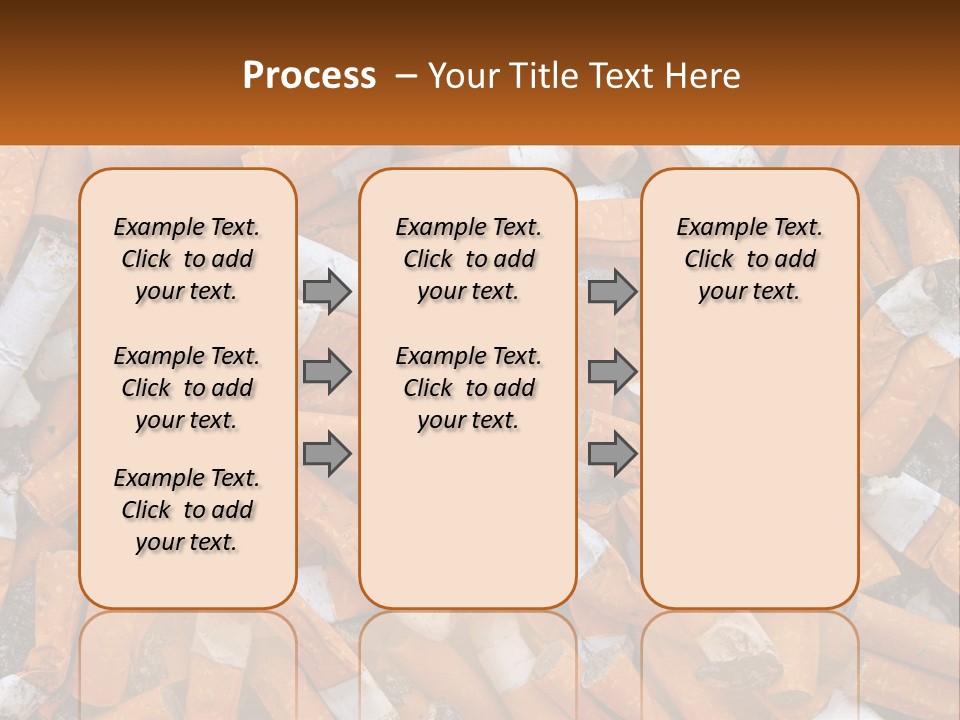Lots Of Cigarette Butts PowerPoint Template