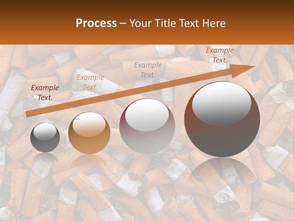 Lots Of Cigarette Butts PowerPoint Template