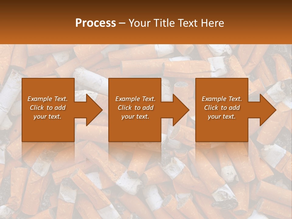 Lots Of Cigarette Butts PowerPoint Template