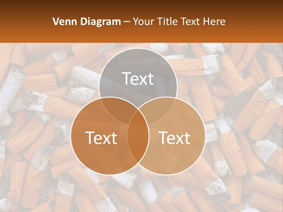 Lots Of Cigarette Butts PowerPoint Template