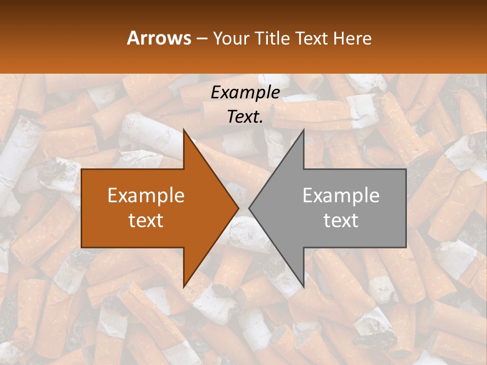 Lots Of Cigarette Butts PowerPoint Template