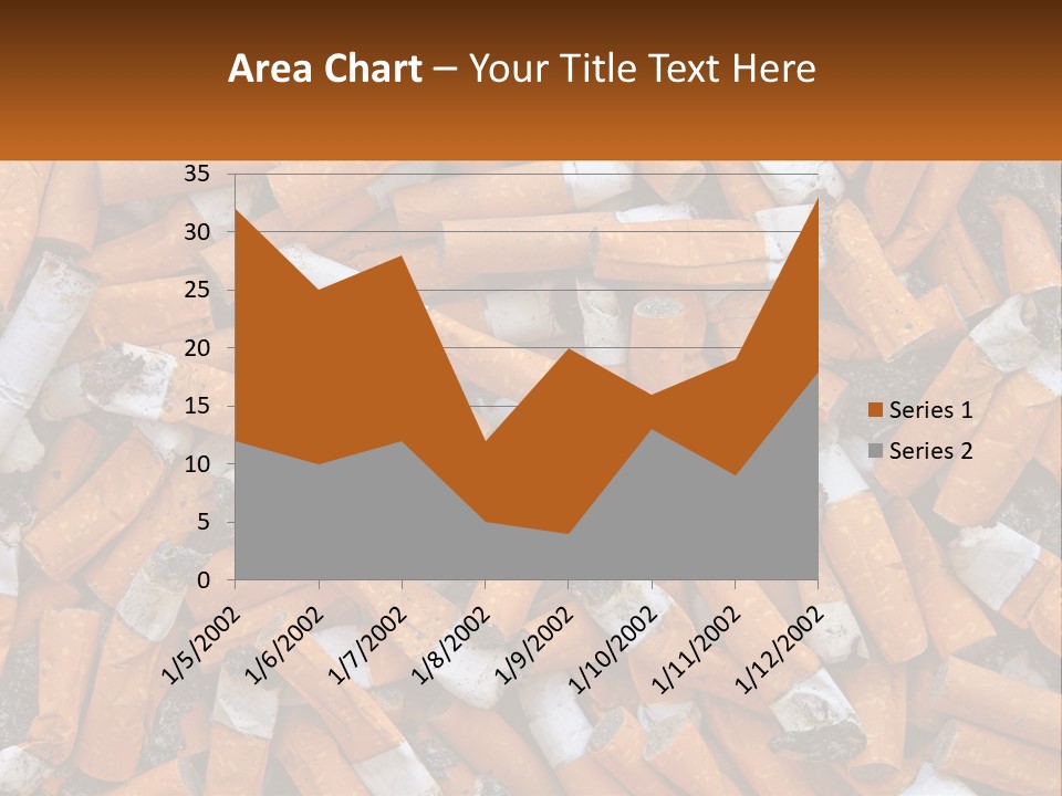 Lots Of Cigarette Butts PowerPoint Template