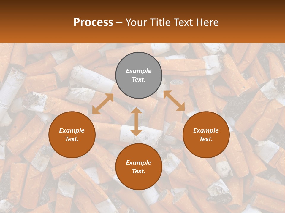 Lots Of Cigarette Butts PowerPoint Template