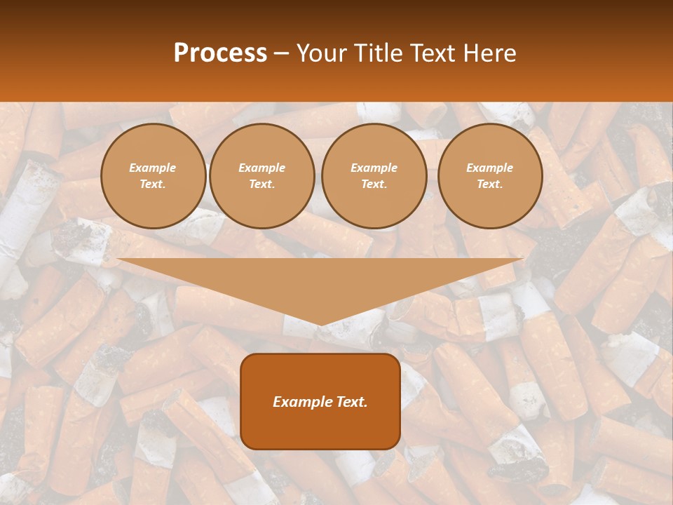 Lots Of Cigarette Butts PowerPoint Template