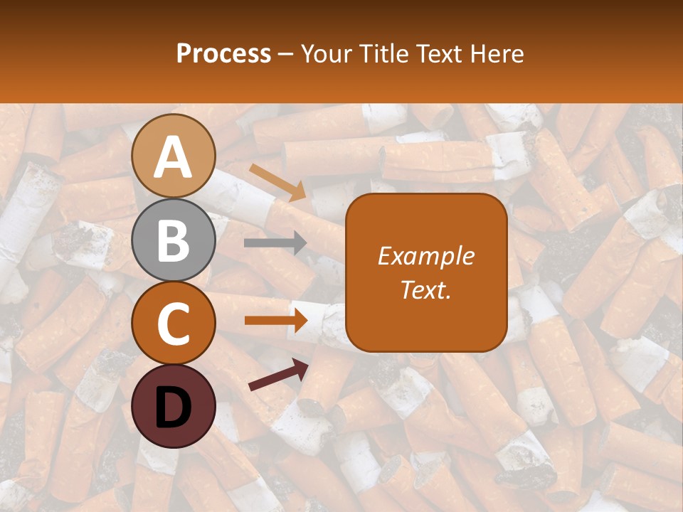 Lots Of Cigarette Butts PowerPoint Template