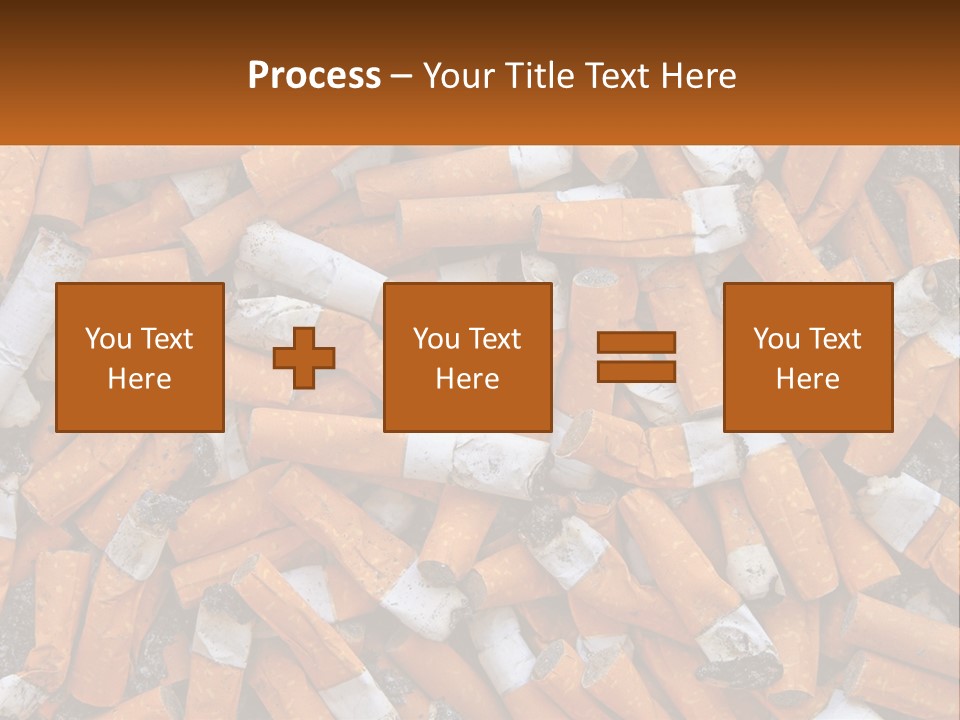 Lots Of Cigarette Butts PowerPoint Template