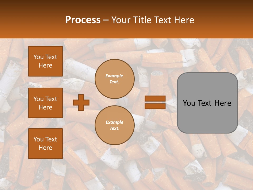 Lots Of Cigarette Butts PowerPoint Template