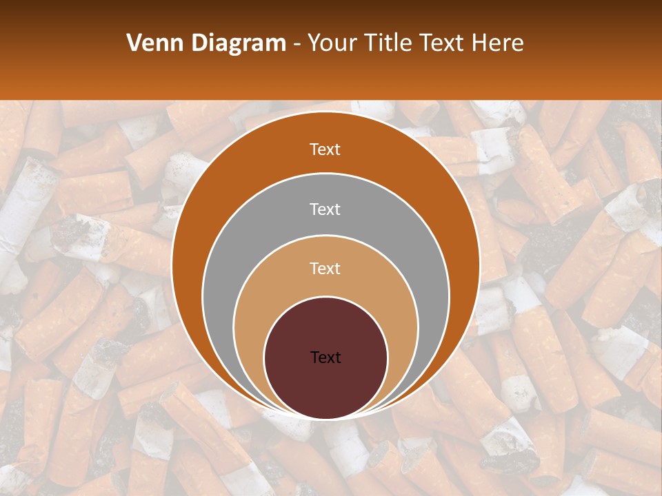 Lots Of Cigarette Butts PowerPoint Template
