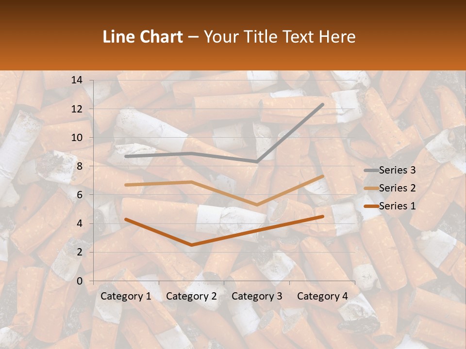 Lots Of Cigarette Butts PowerPoint Template