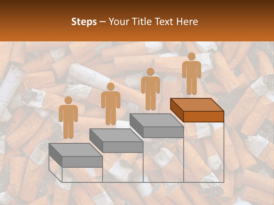 Lots Of Cigarette Butts PowerPoint Template