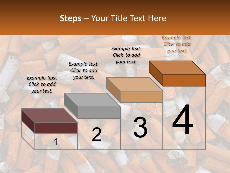 Lots Of Cigarette Butts PowerPoint Template