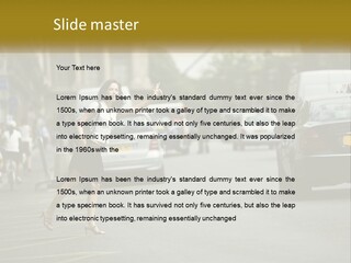 The Girl Stops A Taxi PowerPoint Template