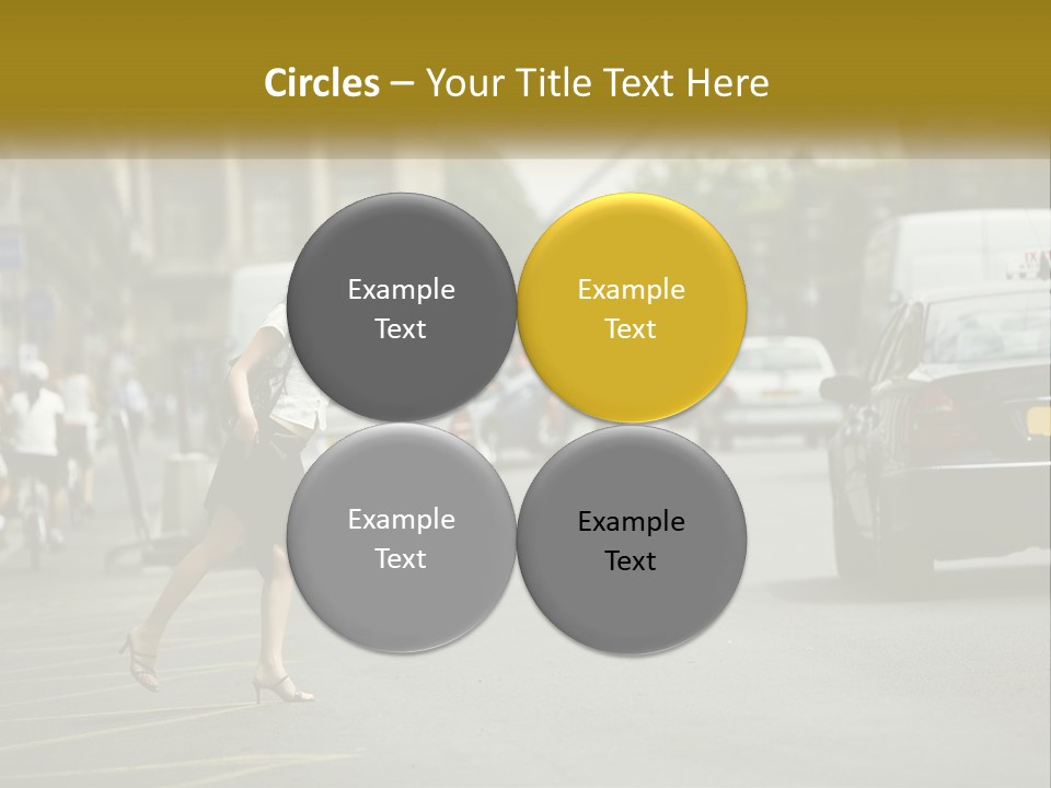 The Girl Stops A Taxi PowerPoint Template