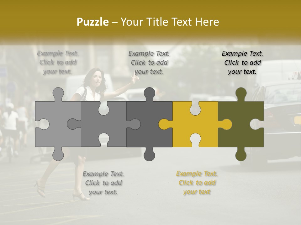 The Girl Stops A Taxi PowerPoint Template