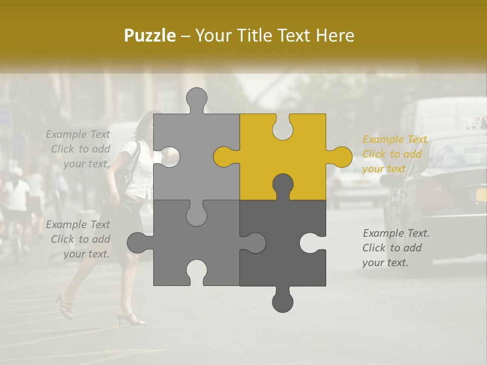 The Girl Stops A Taxi PowerPoint Template