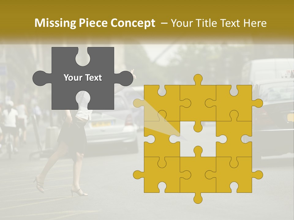 The Girl Stops A Taxi PowerPoint Template