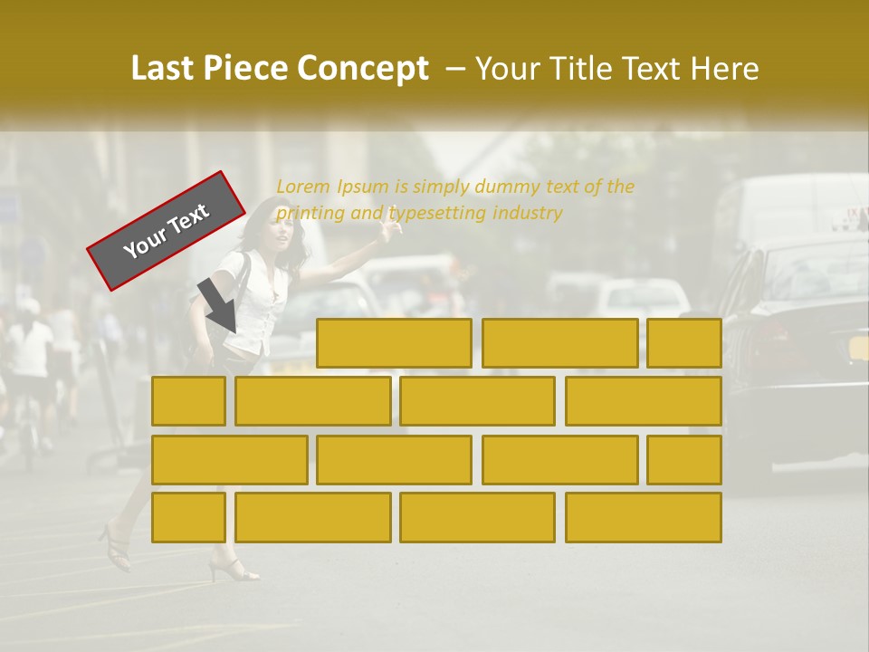 The Girl Stops A Taxi PowerPoint Template