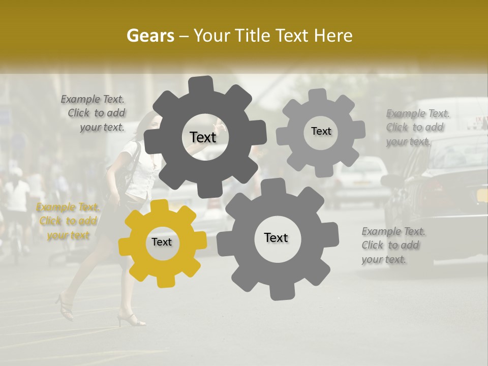 The Girl Stops A Taxi PowerPoint Template