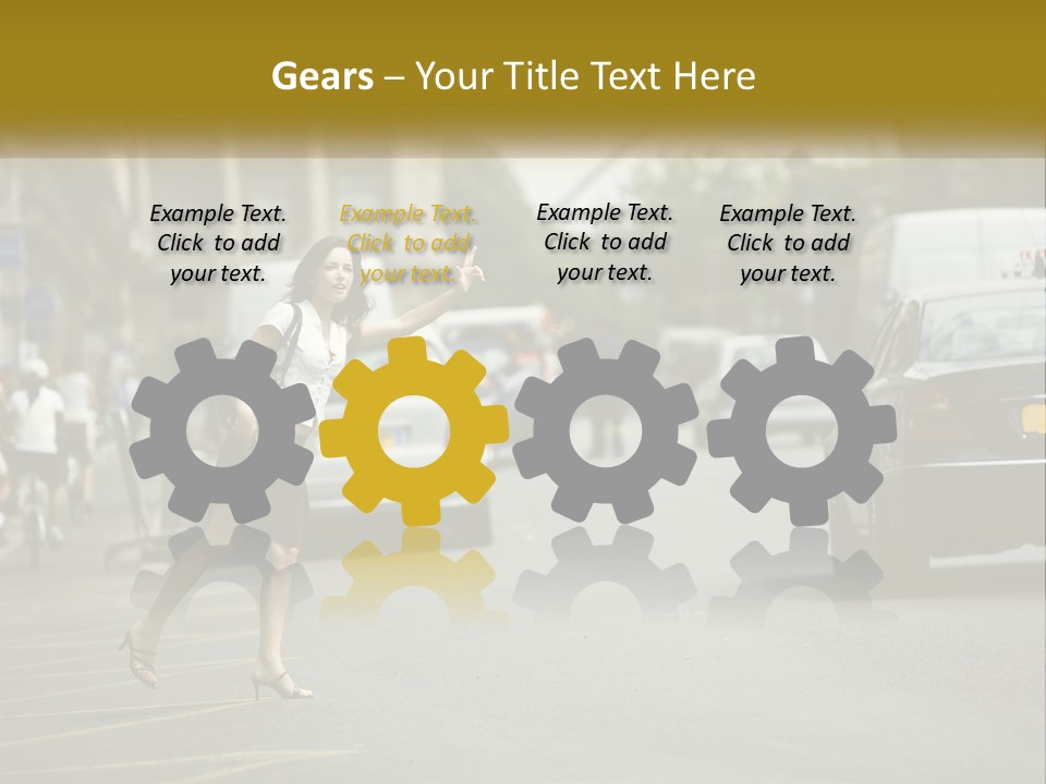 The Girl Stops A Taxi PowerPoint Template