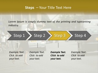 The Girl Stops A Taxi PowerPoint Template