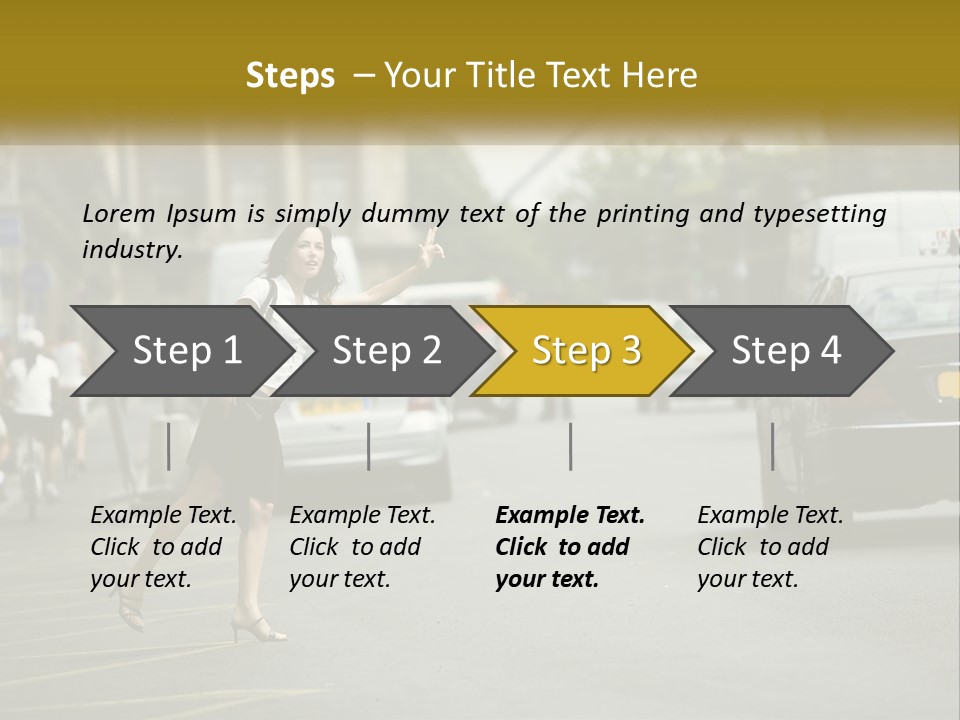 The Girl Stops A Taxi PowerPoint Template