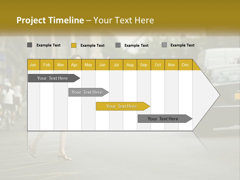 The Girl Stops A Taxi PowerPoint Template