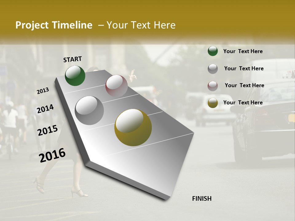 The Girl Stops A Taxi PowerPoint Template
