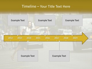 The Girl Stops A Taxi PowerPoint Template