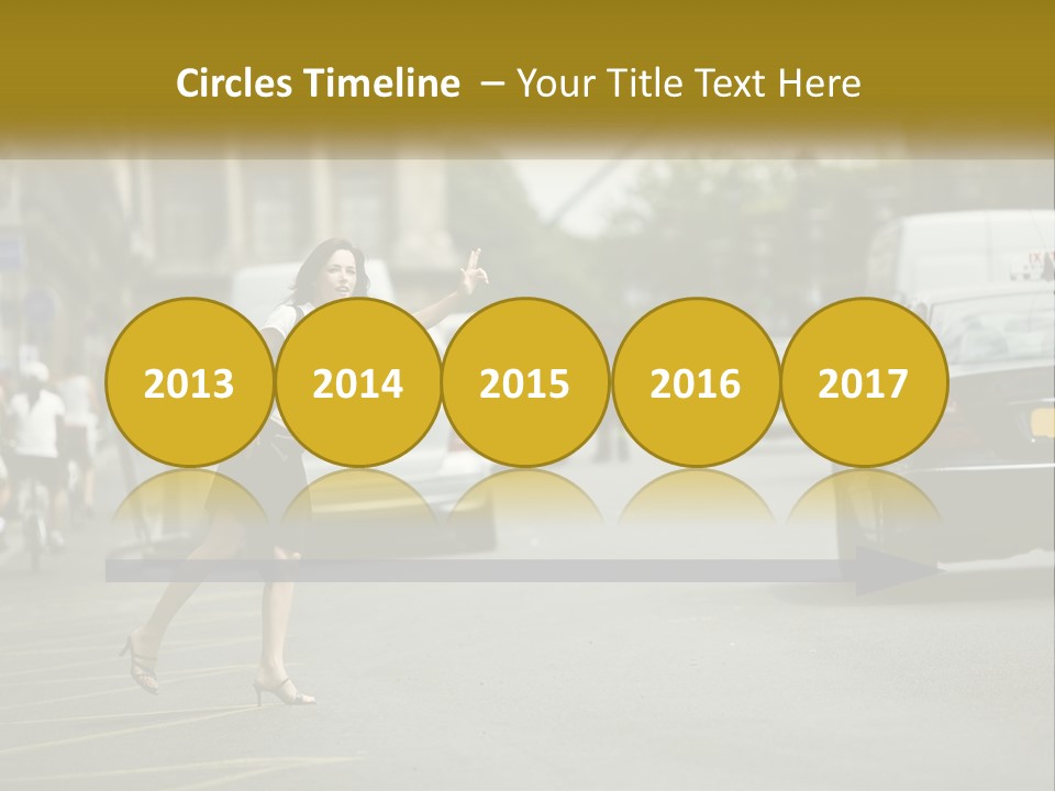 The Girl Stops A Taxi PowerPoint Template