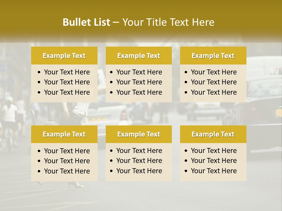 The Girl Stops A Taxi PowerPoint Template