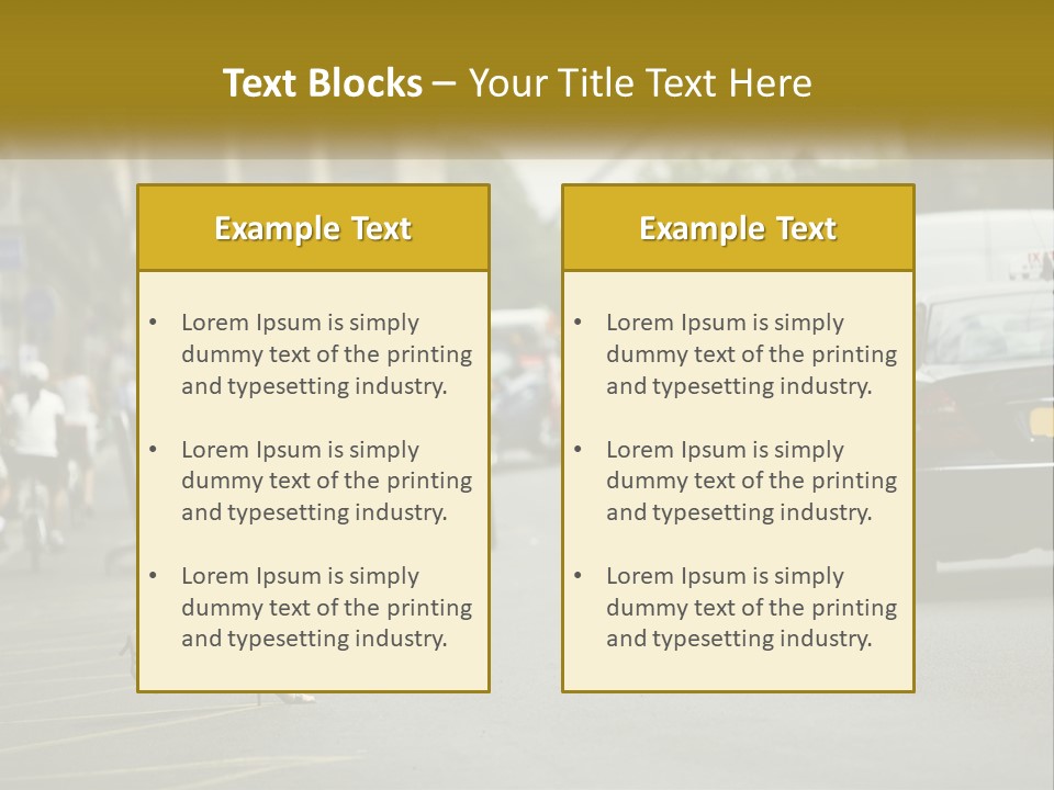 The Girl Stops A Taxi PowerPoint Template