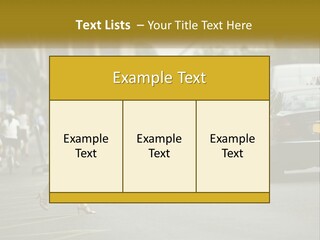 The Girl Stops A Taxi PowerPoint Template