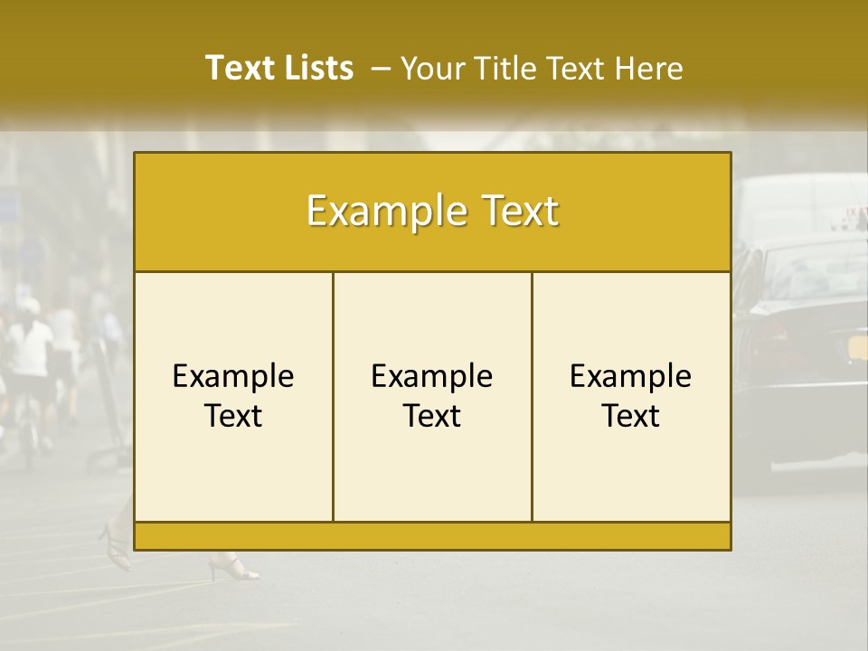 The Girl Stops A Taxi PowerPoint Template