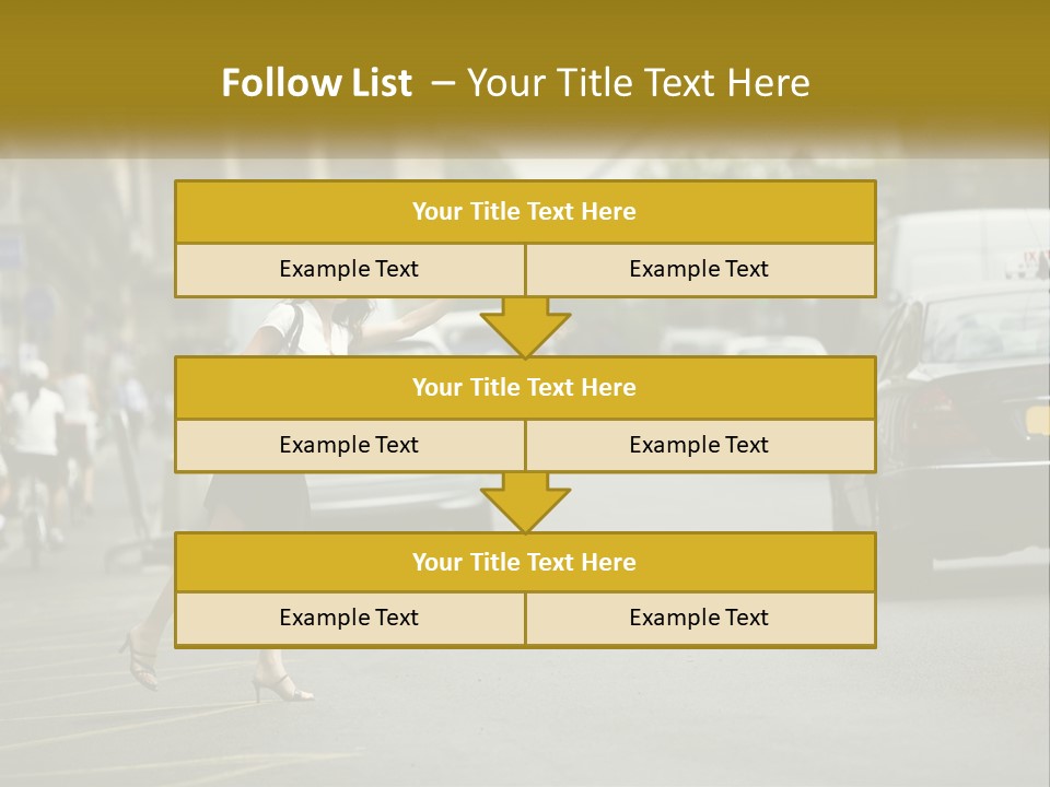 The Girl Stops A Taxi PowerPoint Template