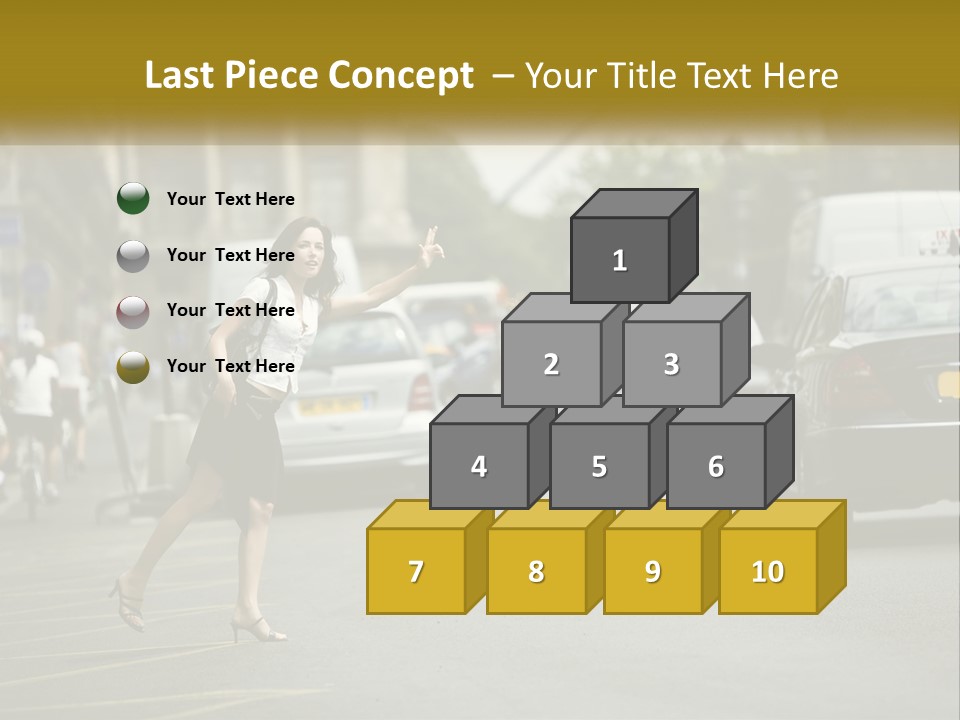 The Girl Stops A Taxi PowerPoint Template