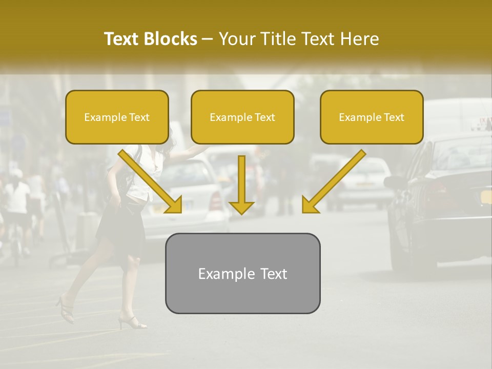 The Girl Stops A Taxi PowerPoint Template
