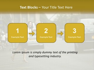 The Girl Stops A Taxi PowerPoint Template