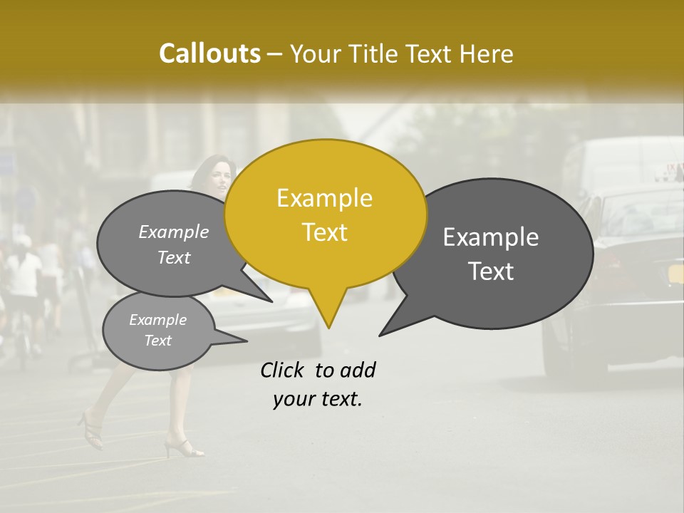 The Girl Stops A Taxi PowerPoint Template