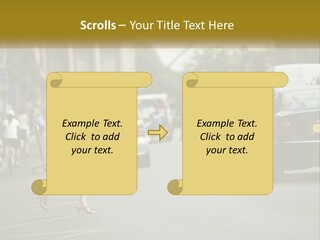 The Girl Stops A Taxi PowerPoint Template